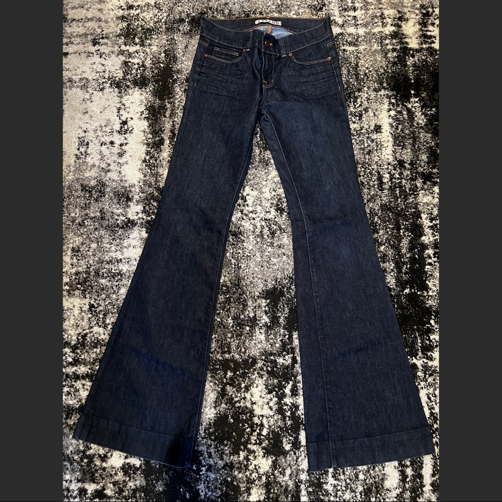 J Brand Size 27 Dark Blue Flare Bell Bottom Jeans